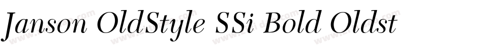 Janson OldStyle SSi Bold Oldstyle Figures字体转换
